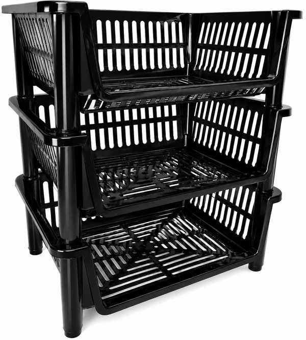 Vegetable Rack 3 Tier (Charcoal)