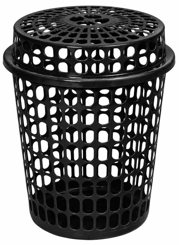 Lucky Slotted Linen Bin (Black)