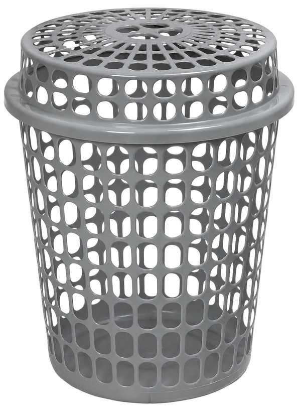 Slotted Linen Bin 45L (Silver)