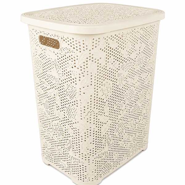 Floral Spring Linen Bin (Cream)
