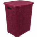 Floral Spring Linen Bin (Cranberry)