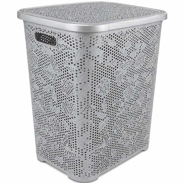 Floral Spring Linen Bin (Silver)