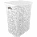 Floral Spring Linen Bin (White)
