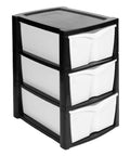 3 Drawer Storage unit GLOSS (Bl-Clear)