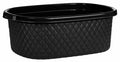 14L Leather Look Basket (Black)