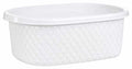 14L Leather Look Basket (White)