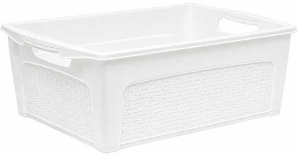 20L Rattan Basket (White)