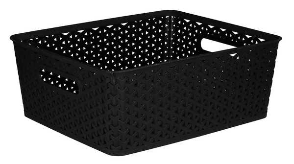 15L Woven Basket (Black)