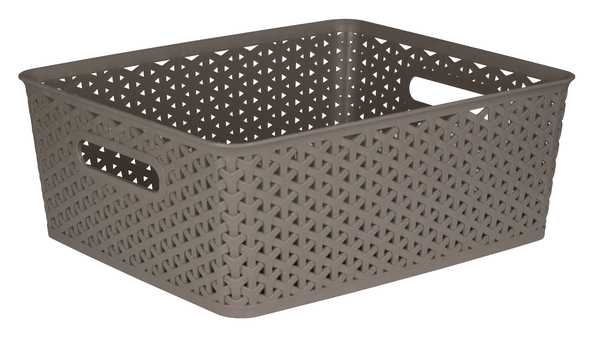 15L Woven Basket (Taupe)