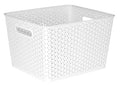 25L Woven Basket (White)