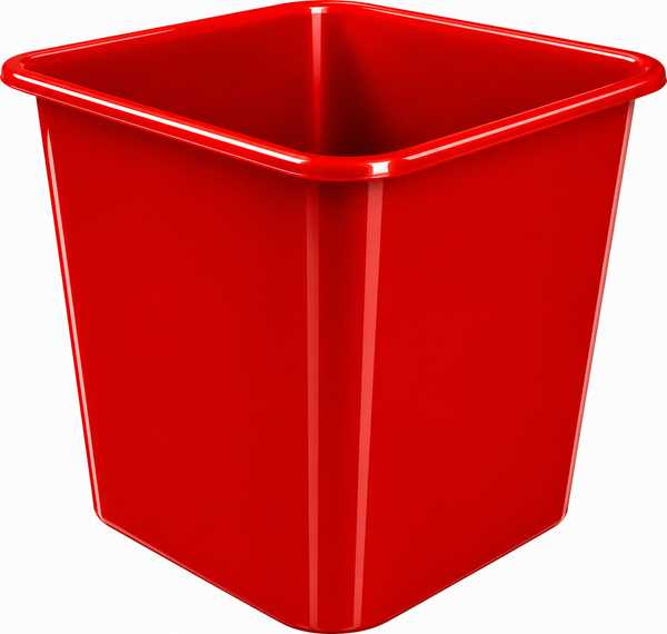 Waste Bin Square 16.5L (Red)