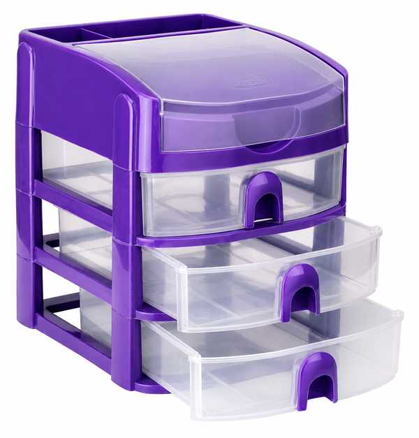 Buddi Mini 3 Drawer Lift Top (Purple)